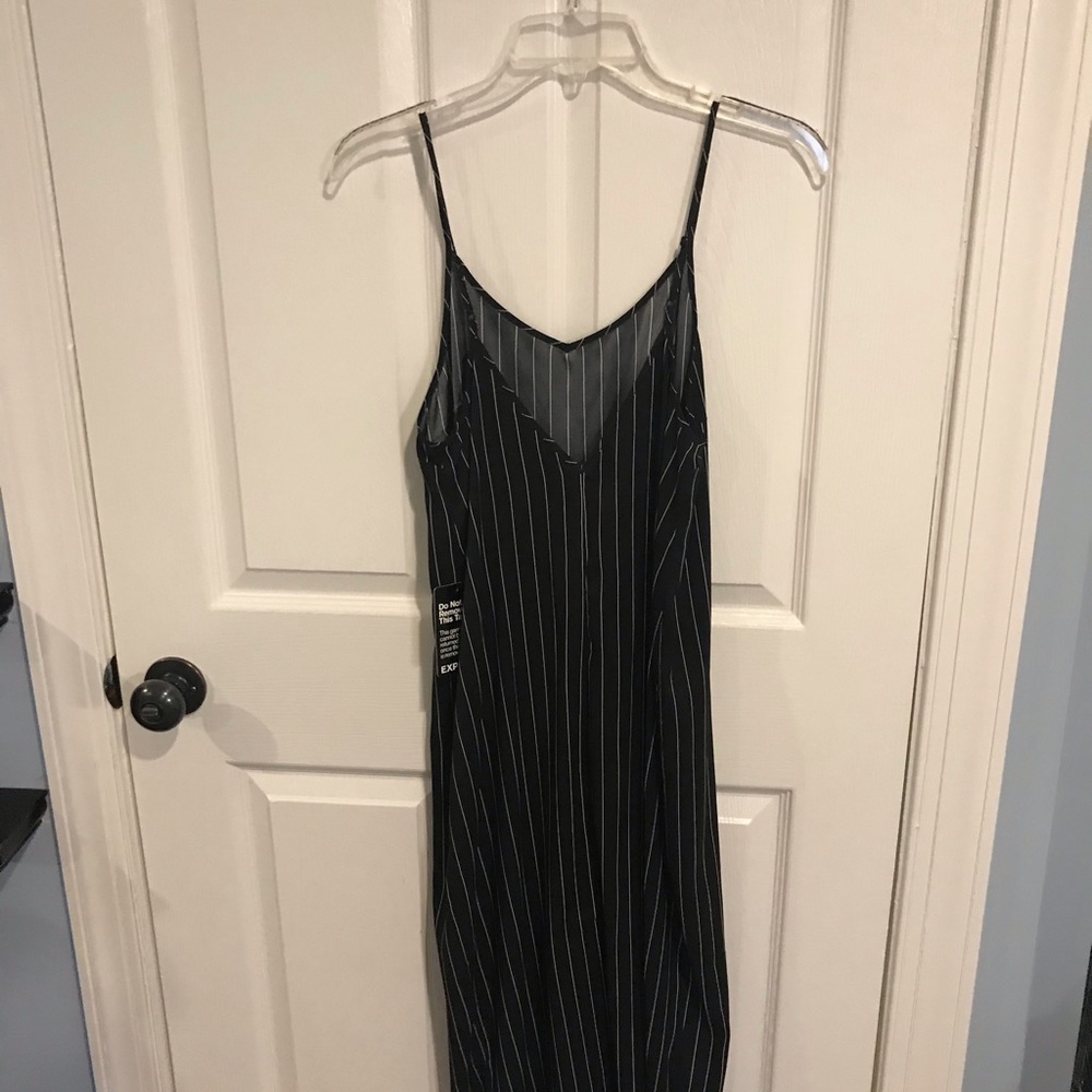 Express pinstripe silky dress